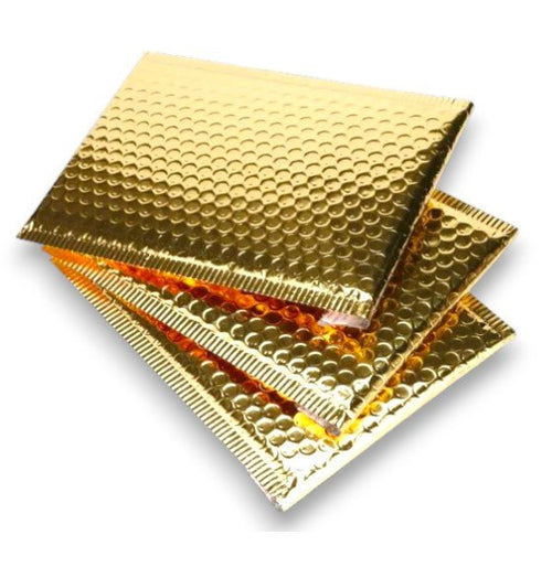 Gold Metallic Bubble Mailers Size 8.5x12 Padded Shipping Bags