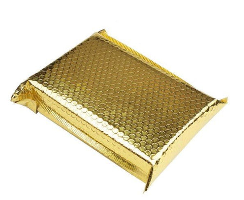 Gold Metallic Bubble Mailers Size 8.5x12 Padded Shipping Bags