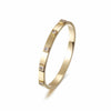 Gold Plated Hinged Bangle With Square Cubic Zirconia