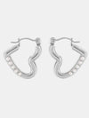 Gold Plated Stainless Steel Heart Hoop Earrings For Women