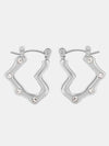 Gold Plated Stainless Steel Heart Hoop Earrings For Women