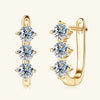 Sterling Silver 925 0.6ct Moissanite Stud Earrings Unisex Classic Retro