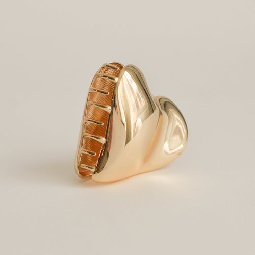 Heart-Shaped Hair Claw Clip | Gold