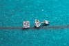 GRA GIA Certified Moissanite Stud Earrings 0.2-2CT VVS1 4-Claw Sterling S925