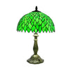 Green Leaf Tiny Tiffany-Style Lamp | Glass Tabletop