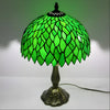 Green Leaf Tiny Tiffany-Style Lamp | Glass Tabletop