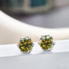 Pink Royal Blue Moissanite Stud Earrings S925 Sterling Silver 0.5 1 2 Ct Bride