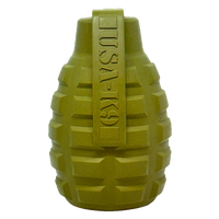 USA-K9 Grenade Shaped eDispenser Durable Dog Chew Toy & Treat Dispenser - Army Green