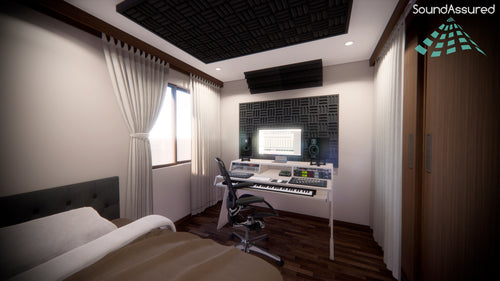 Grid Style Acoustic Foam Panels - Acoustic Foam Room Kits