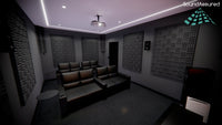 Grid Style Acoustic Foam Panels - Acoustic Foam Room Kits