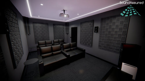 Grid Style Acoustic Foam Panels - Acoustic Foam Room Kits