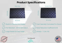 Grid Style Acoustic Foam Panels - Acoustic Foam Room Kits