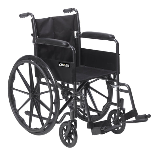 Silver Sport 1 Wheelchair with Full Arms and Swing away Removable Footrest RIO Medical Supplies