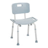 Bathroom Safety Shower Tub Bench Chair with Back, Gray RIO Medical Supplies