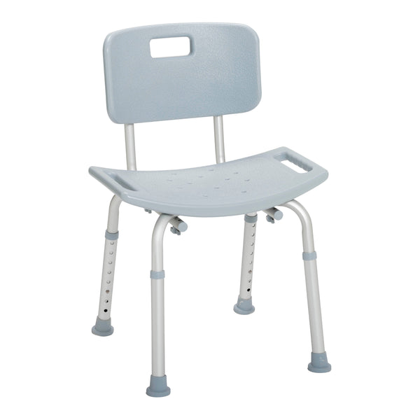Bathroom Safety Shower Tub Bench Chair with Back, Gray RIO Medical Supplies