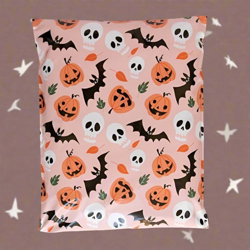 Halloween Pumpkin Poly Mailers Size 14x17 Colorful Shipping Bags