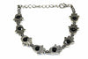 Hamsa Red Beaded Bracelet Adjustable Silver Tone Protection