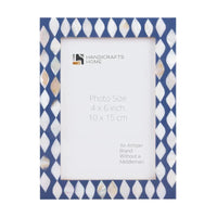 Picture Frame Avant Drops Collection Mother of Pearl & Resin Inlay Blue & White – 4x6, 5x7 & 8x10"