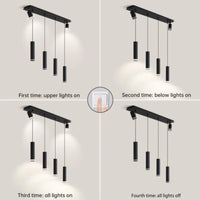 Hanging Light for Modern Kitchen Island with Adjustable Aluminum Spotlights