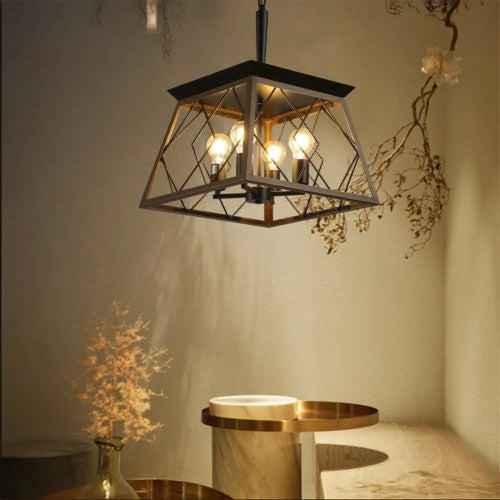 Hanging Lights for Kitchen Island in Rustic Iron Finish