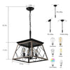 Hanging Lights for Kitchen Island in Rustic Iron Finish