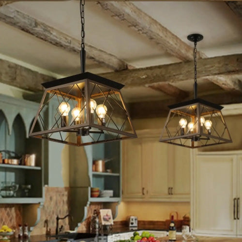 Hanging Lights for Kitchen Island in Rustic Iron Finish