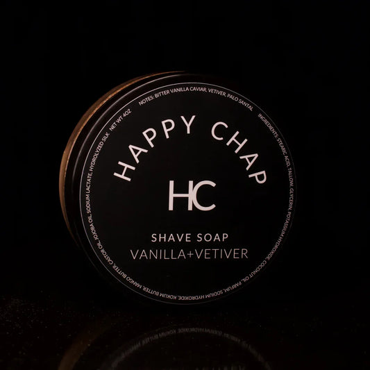 Happy Chap Vanilla + Vetiver Shaving Collection