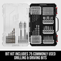 SKIL HD6280B-11 Brushless 20V Hammer Drill Kit, with 75-Pc. Drill & Drive Bit Set with Interlocking Case