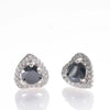 1 Ct 6.5mm Pink Moissanite Heart Stud Earrings 925 Sterling Silver