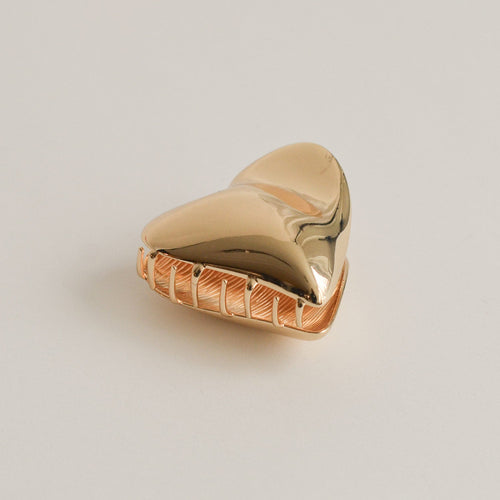 Heart-Shaped Hair Claw Clip | Gold