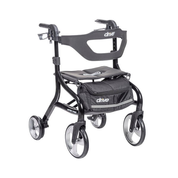 Nitro Sprint Rollator Rolling Walker, Black RIO Medical Supplies