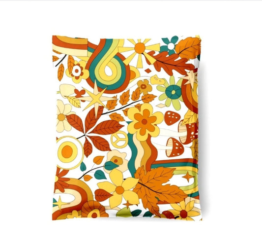 Hippie Design Poly Mailers Size 12x15.5 Colorful Shipping Bags