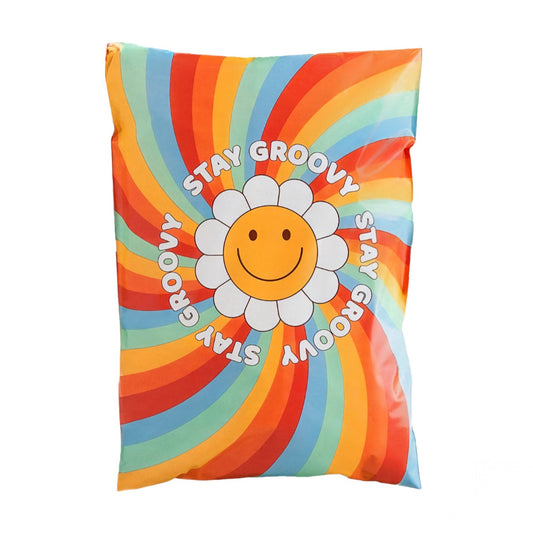 Hippie Groovy Poly Mailers Size 7.5x10.5 Shipping Bags