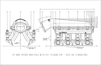 Hi-Ram Intake - GM LS3/L92 - 1 x 92mm GM LS Throttle Body - Longitudinal Mount Plenum Top