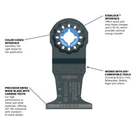 BOSCH OSL134C 1-3/4 In. Starlock® Oscillating Multi Tool Carbide Plunge Cut Blade