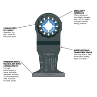 BOSCH OSL134C-10 1-3/4 In. Starlock® Oscillating Multi Tool Carbide Plunge Cut Blade Pk10