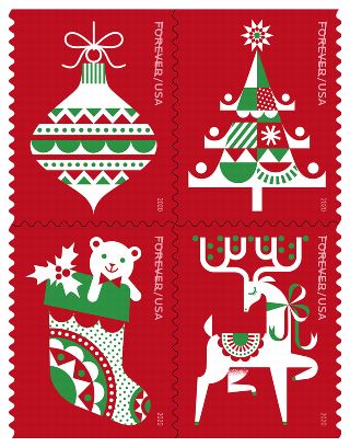 Holiday Delights Forever Postage Stamps – 20 or 100 Stamps