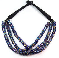 Holographic Mystic Beaded Necklace Multi Strand Adjustable