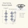 1.7ct Moissanite Necklace And Earrings Set 925 Sterling Silver Y Pendant D