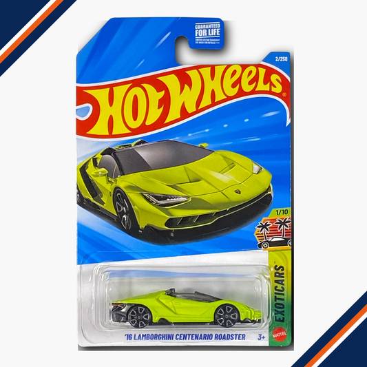 Hot Wheels '16 Lamborghini Centenario Roadster | Exoticars Series 1/10