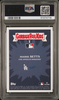 Graded 2023 Topps Garbage Pail Kids Mookie Betts #12B Bowling Betts Baseball Card PSA 10 Gem Mint