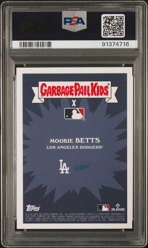 Graded 2023 Topps Garbage Pail Kids Mookie Betts #12B Bowling Betts Baseball Card PSA 10 Gem Mint