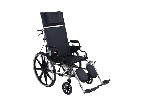 Viper Plus GT Full Reclining Wheelchair, Detachable Desk Arms, 18" Seat RIO Medical Supplies