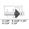 BOSCH 85604MC 1-3/8 In. x 11/16 In. Carbide-Tipped Cove and Bead Router Bit