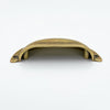 Cup Drawer Pulls "Amalfi" in Antique Brass Euro • Knobs