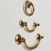 Brass Ring Pulls "Bail" Antique Brass Hardware Euro • Knobs