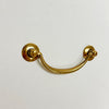 Brass Ring Pulls "Bail" Antique Brass Hardware Euro • Knobs