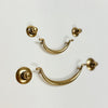 Brass Ring Pulls "Bail" Antique Brass Hardware Euro • Knobs