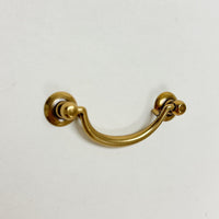 Brass Ring Pulls "Bail" Antique Brass Hardware Euro • Knobs