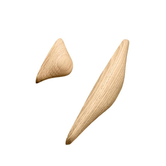 Lacquered Oak "Manta" Wood Drawer Handles Euro • Knobs